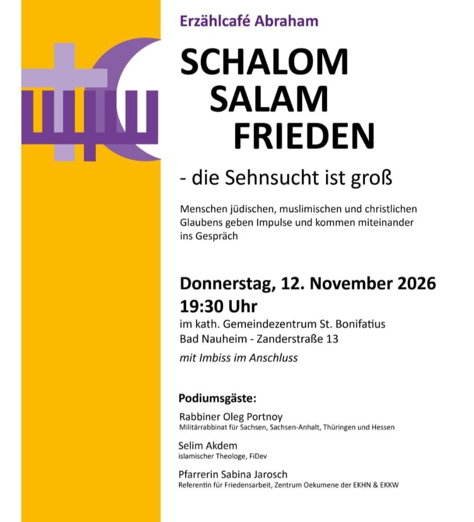Erzählcafé Abraham: Frieden - die Sehnsucht ist groß